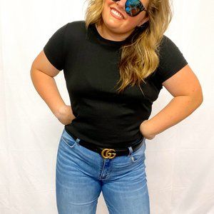 Express Basic Crop Tee (Black)